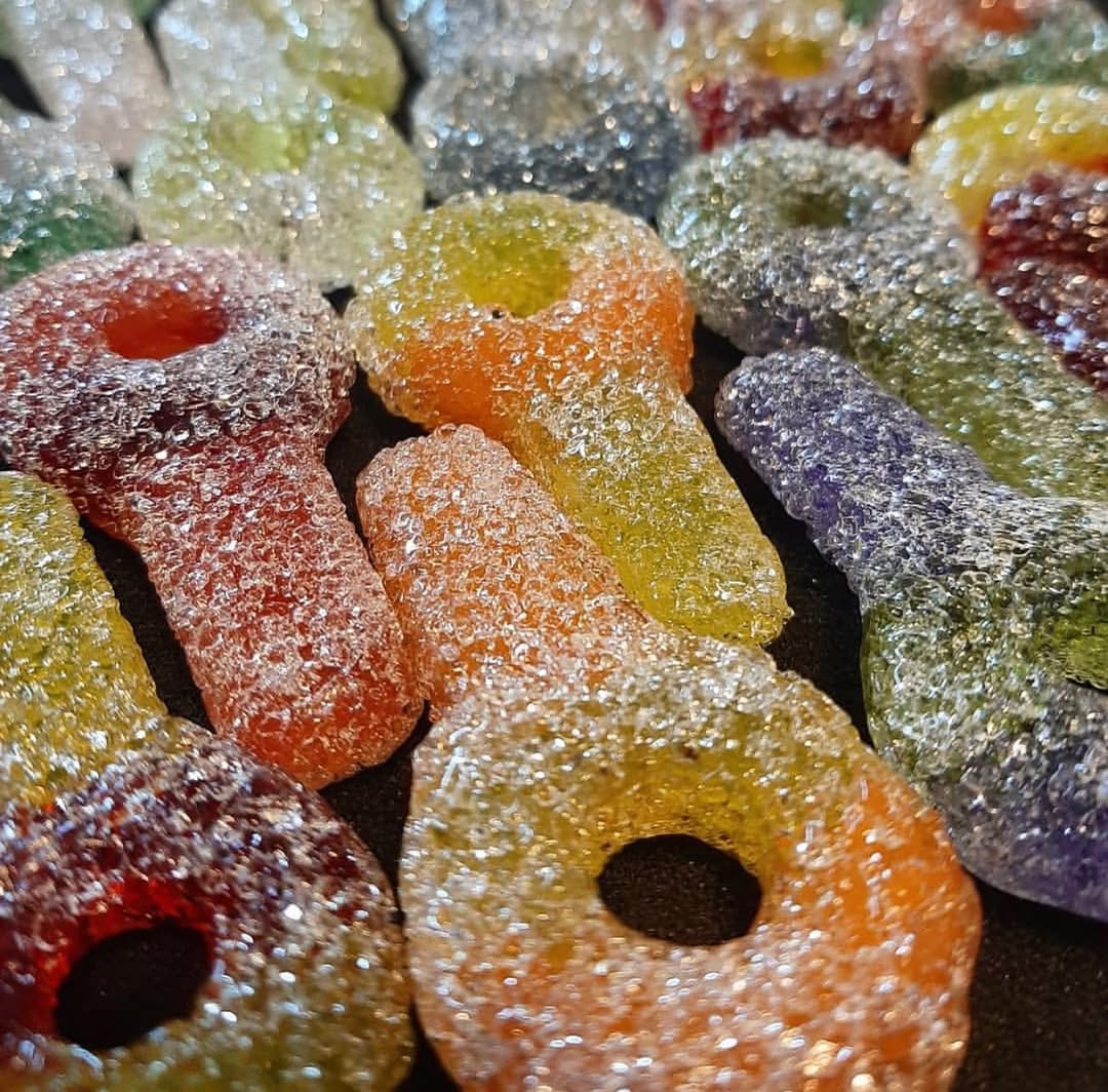 Colorful heady glass piece