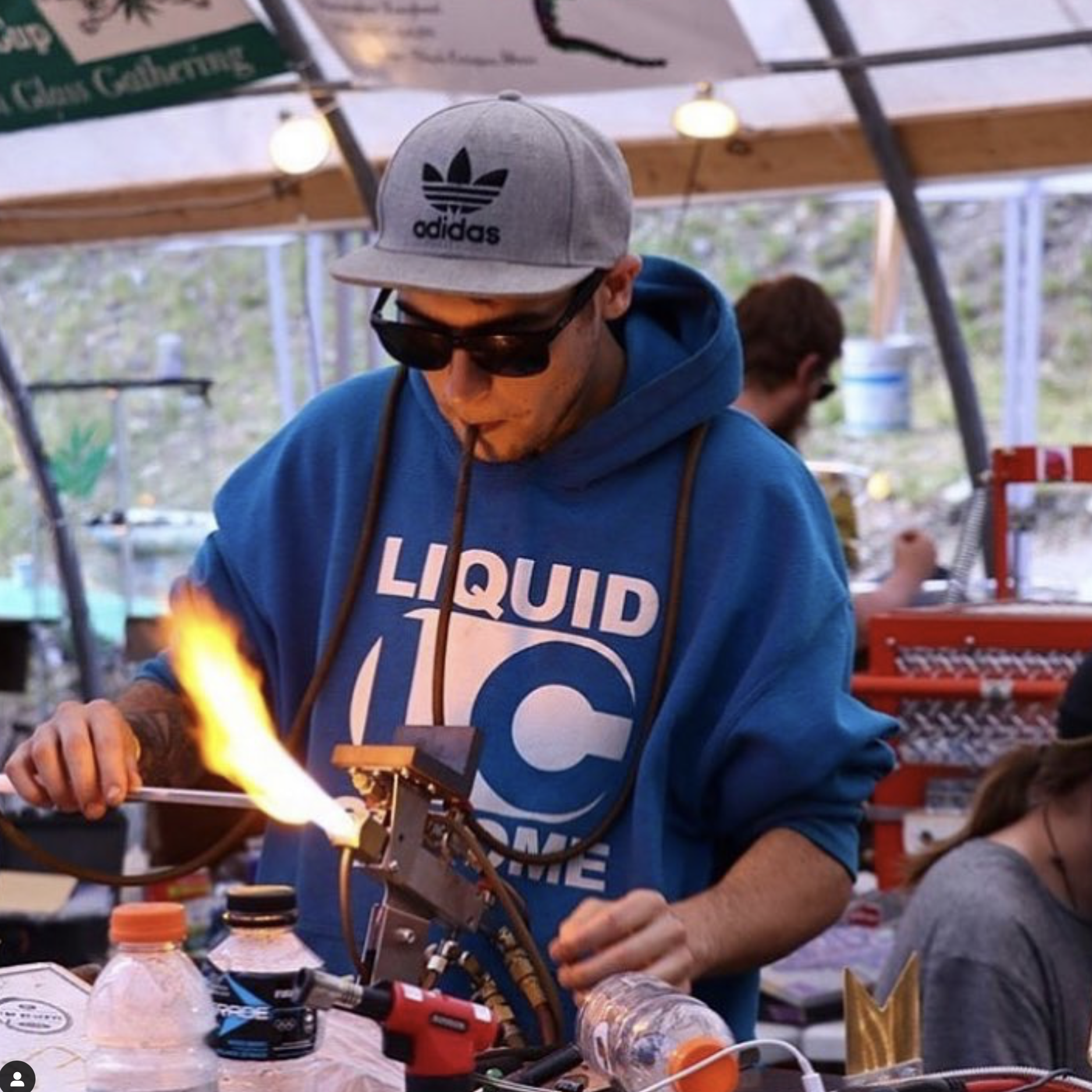 Intricate glass pipe art