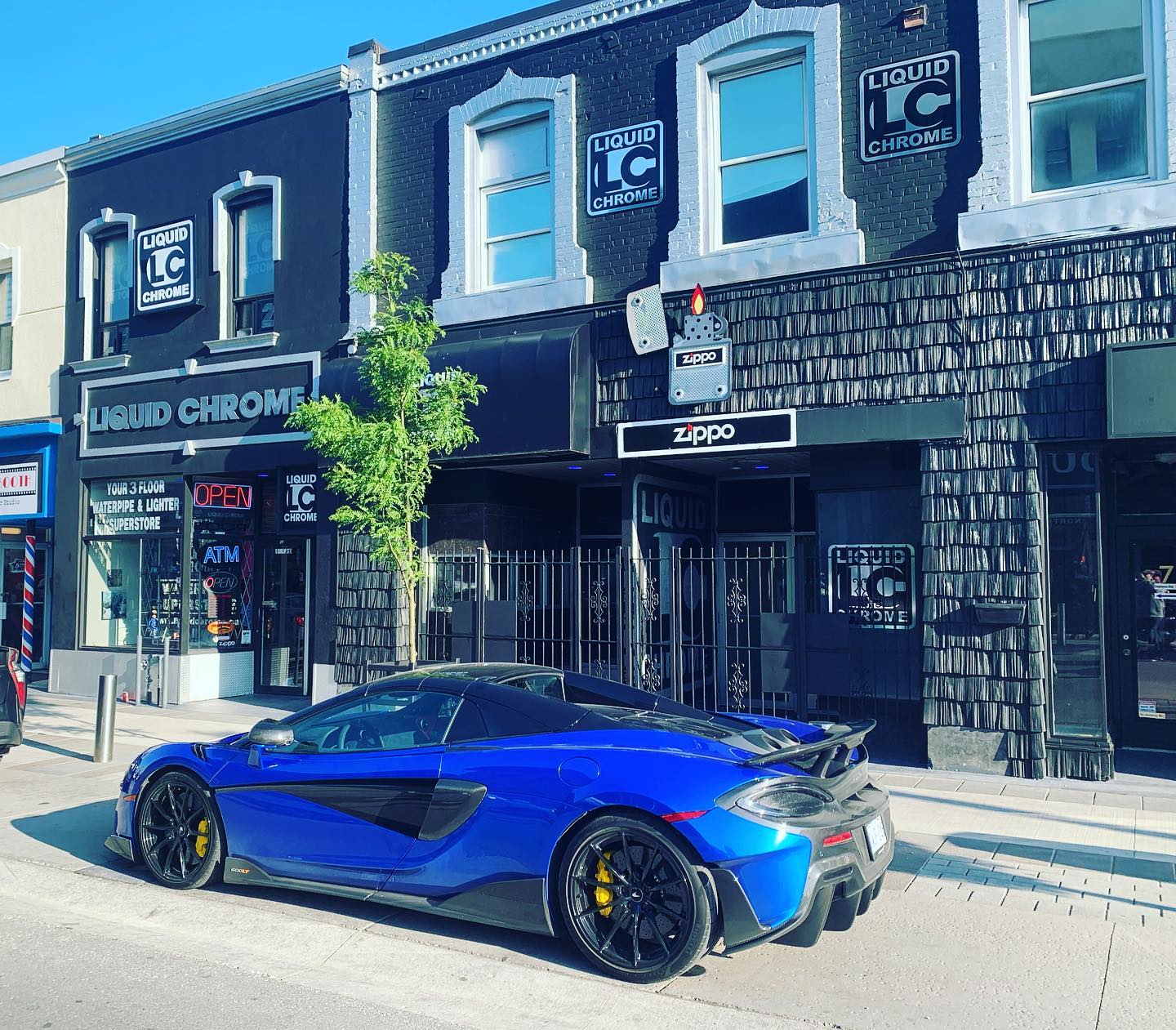 Mclaren Sports Car Outside Store Front